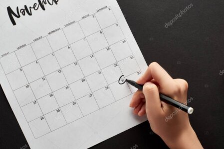 Kalender mit markierter Spargelsaison